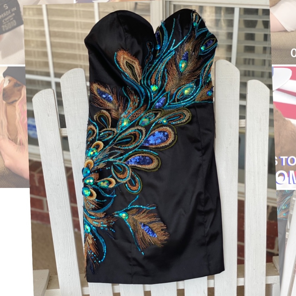 Cinderella Black Beautiful Cocktail Dress!! Size 2